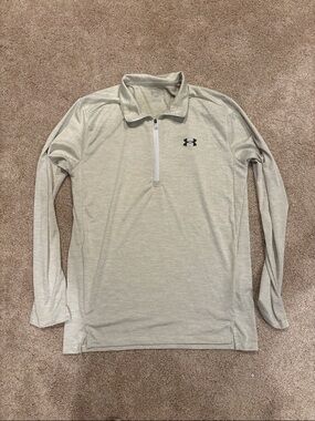 Under Armour Light Beige Half-Zip Performance Pullover